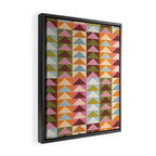 Quilt Triangle Shapes - Multi-color Framed Canvas Print Gallery Image 2