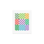 Rainbow Checks Art Print Gallery Image 1