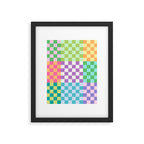 Rainbow Checks Framed Art Print Gallery Image 6