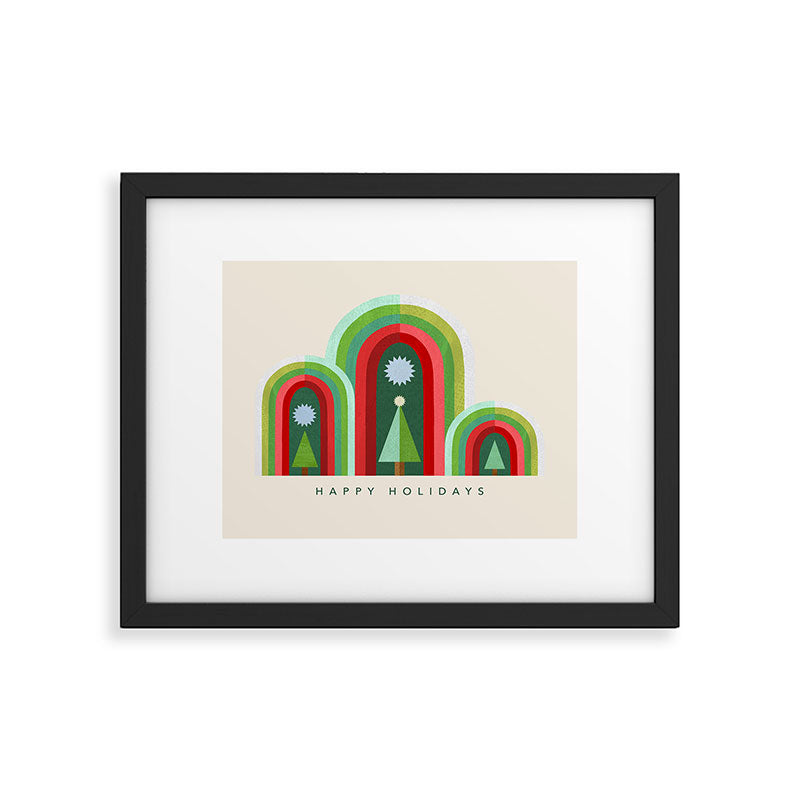 Rainbow Christmas Arches Framed Art Print Gallery Image 6
