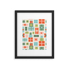 Retro Christmas Presents Framed Art Print Gallery Image 6