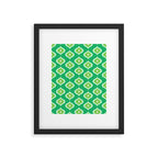 Retro Mid Century Green Ogee Framed Art Print Gallery Image 5