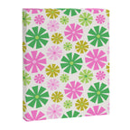 Retro Pinwheel Snowflakes - Green & Pink Canvas Print Gallery Image 8