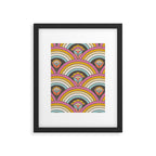 Retro Rainbow Flowers - multi-color Framed Art Print Gallery Image 6