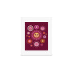 Retro Sun Faces - Pink and Magenta Art Print Gallery Image 1