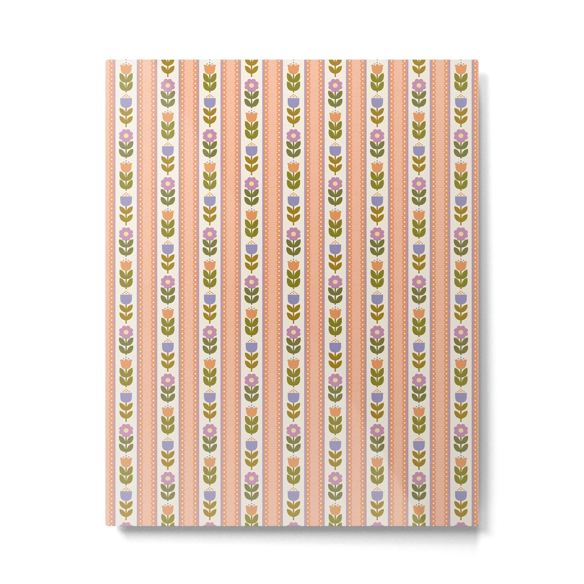 Scandi-Floral Stripes Harvest Metal Print Gallery Image 6