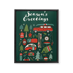 Seasons Greetings - Camping Christmas Framed Canvas Print Gallery Image 6