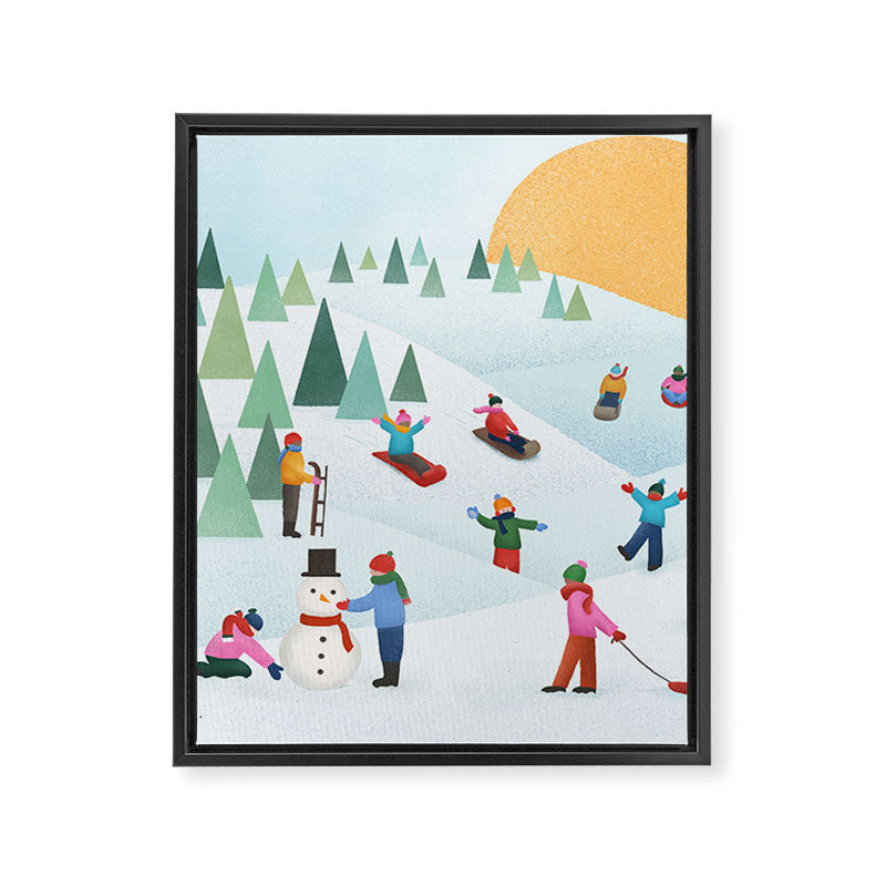 Snow Day Framed Canvas Print Gallery Image 8