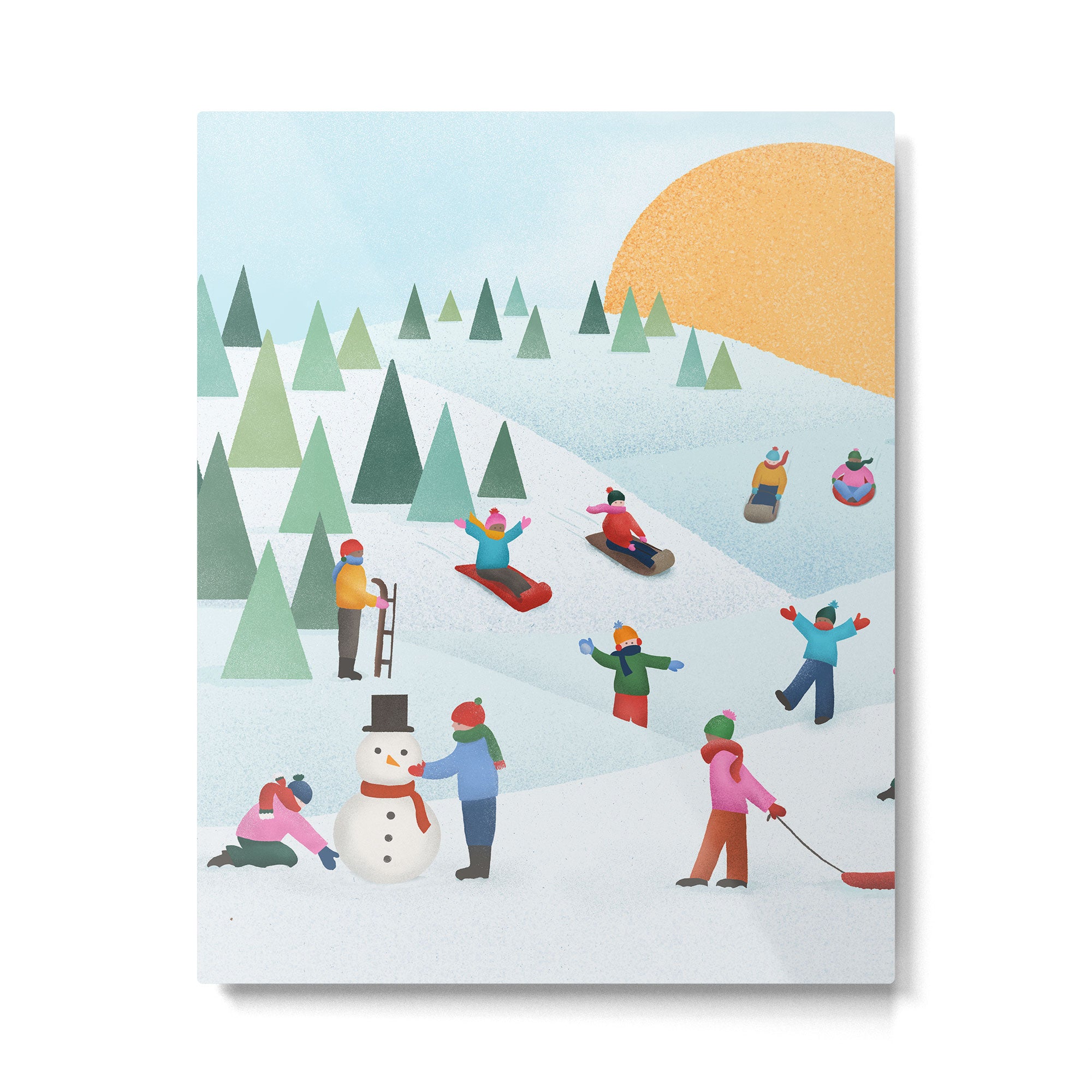 Snow Day Metal Print Gallery Image 6
