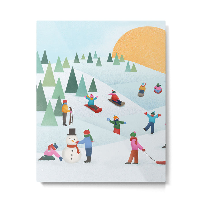 Snow Day Metal Print Gallery Image 1