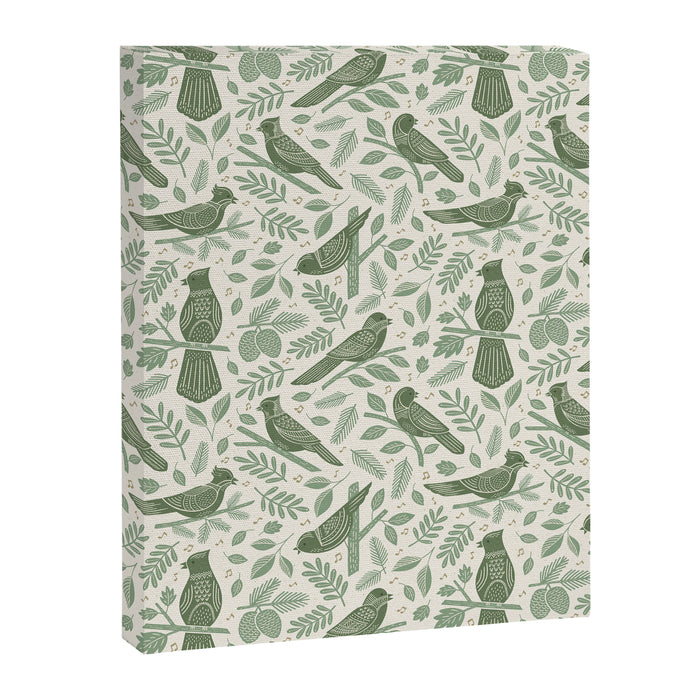 Song Birds - Green Canvas Print Gallery Image 1