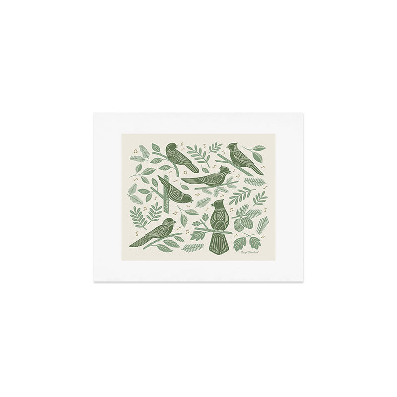 Song Birds - Green Art Print Gallery Image 1
