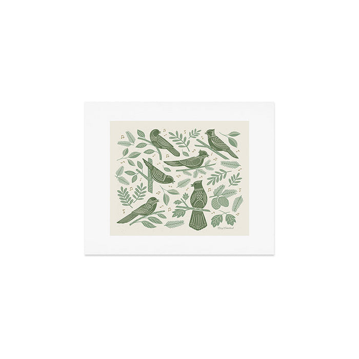 Song Birds - Green Art Print Gallery Image 1