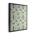 Song Birds - Green Framed Canvas Print Gallery Image 2