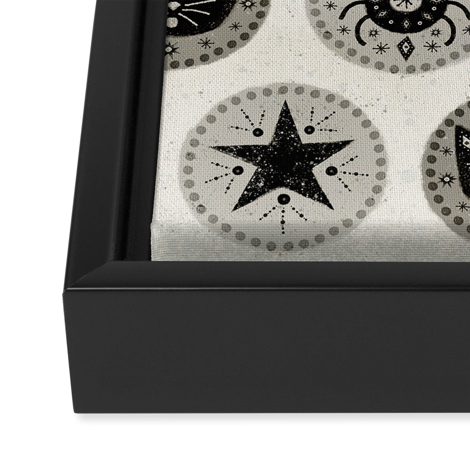 Star Cat | Halloween Neutral Framed Canvas Print Gallery Image 3