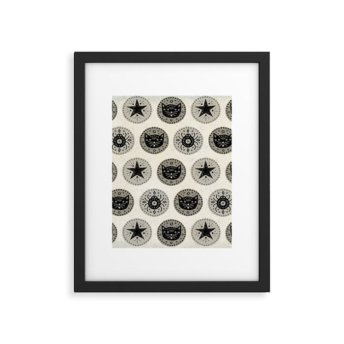 Star Cat | Halloween Neutral Framed Art Print Gallery Image 1