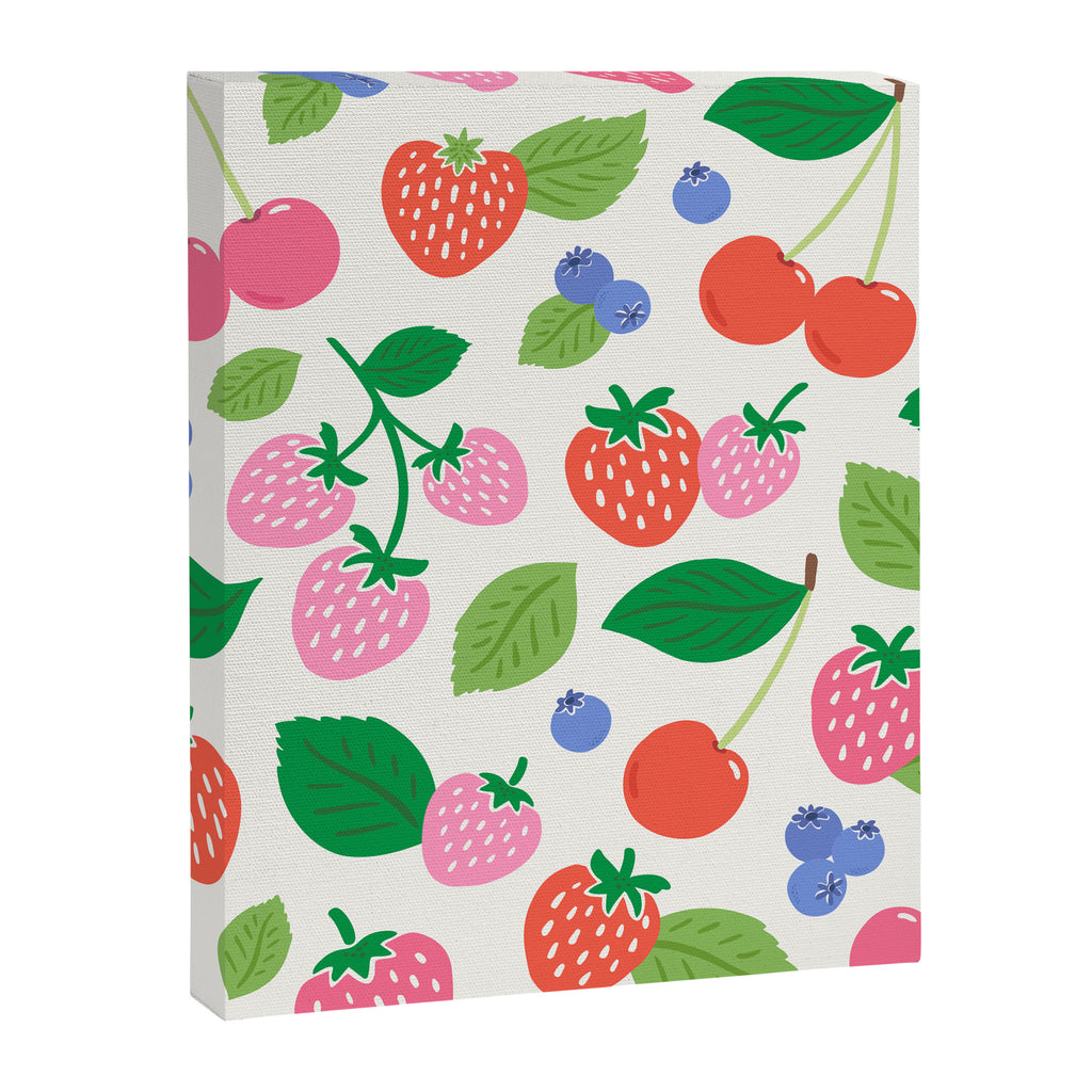 Strawberries and Cherries - Bright Colors Canvas Print Gallery Image 8