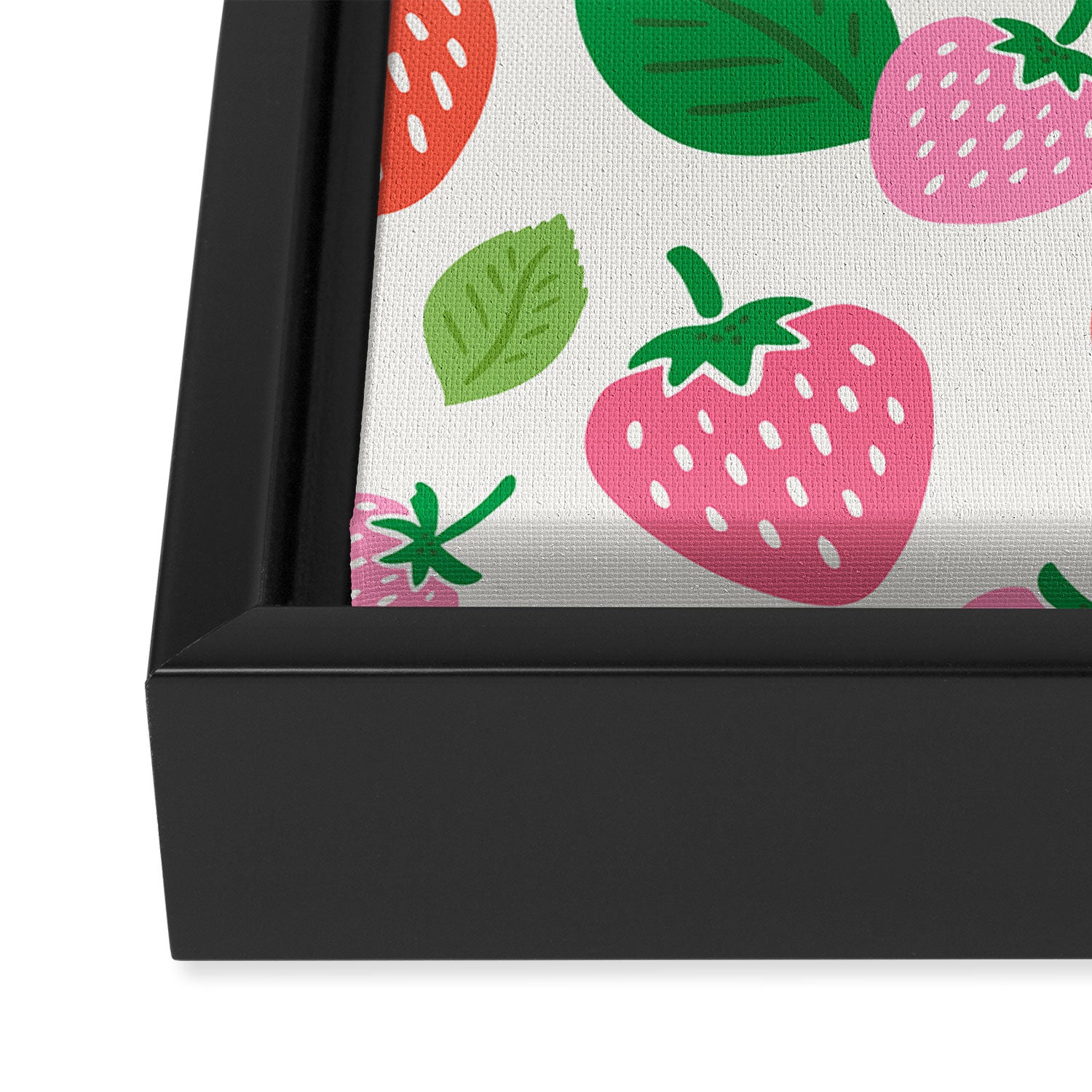 Strawberries and Cherries - Bright Colors Framed Canvas Print Gallery Image 3