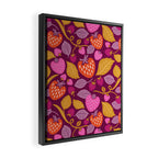 Strawberry Fields - Magenta Gold Framed Canvas Print Gallery Image 2