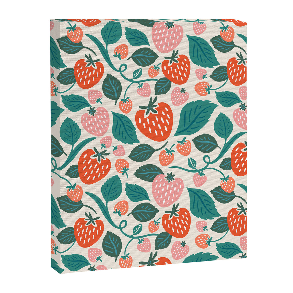 Strawberry Fields - Teal Canvas Print Gallery Image 8