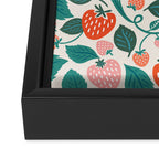 Strawberry Fields - Teal Framed Canvas Print Gallery Image 3