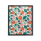Strawberry Fields - Teal Framed Canvas Print Gallery Image 8