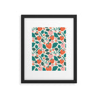 Strawberry Fields - Teal Framed Art Print Gallery Image 6