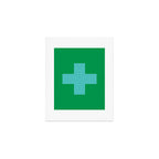 Swiss Cross Symbol in Blue & Green Art Print Gallery Image 1