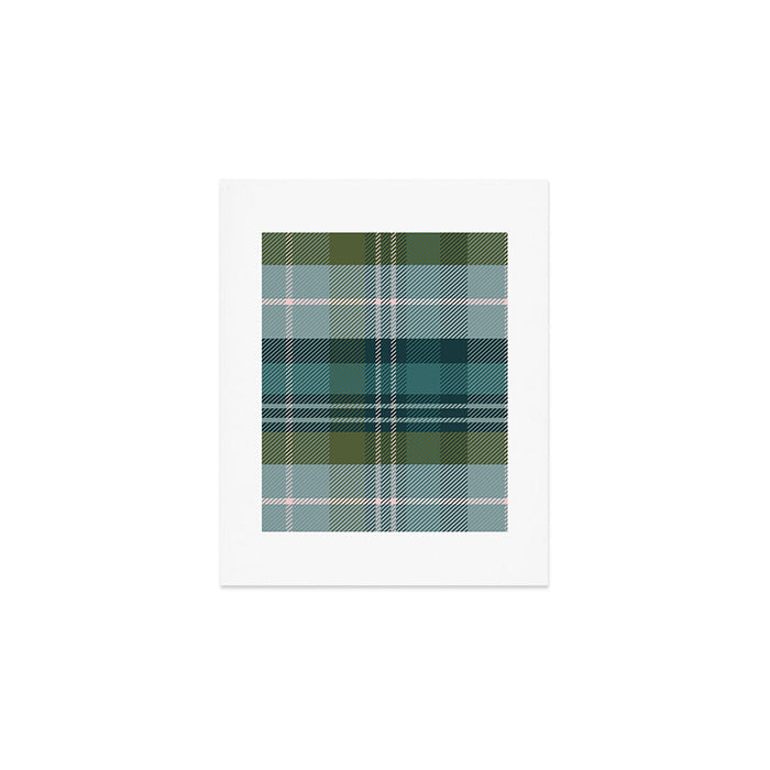 Tartan Plaid - Green, Blue and Pink Art Print Gallery Image 1