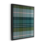 Tartan Plaid - Green, Blue and Pink Framed Canvas Print Gallery Image 2