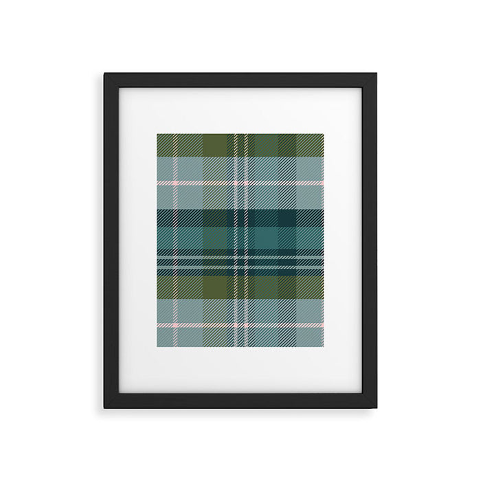Tartan Plaid - Green, Blue and Pink Framed Art Print Gallery Image 1