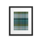 Tartan Plaid - Green, Blue and Pink Framed Art Print Gallery Image 6