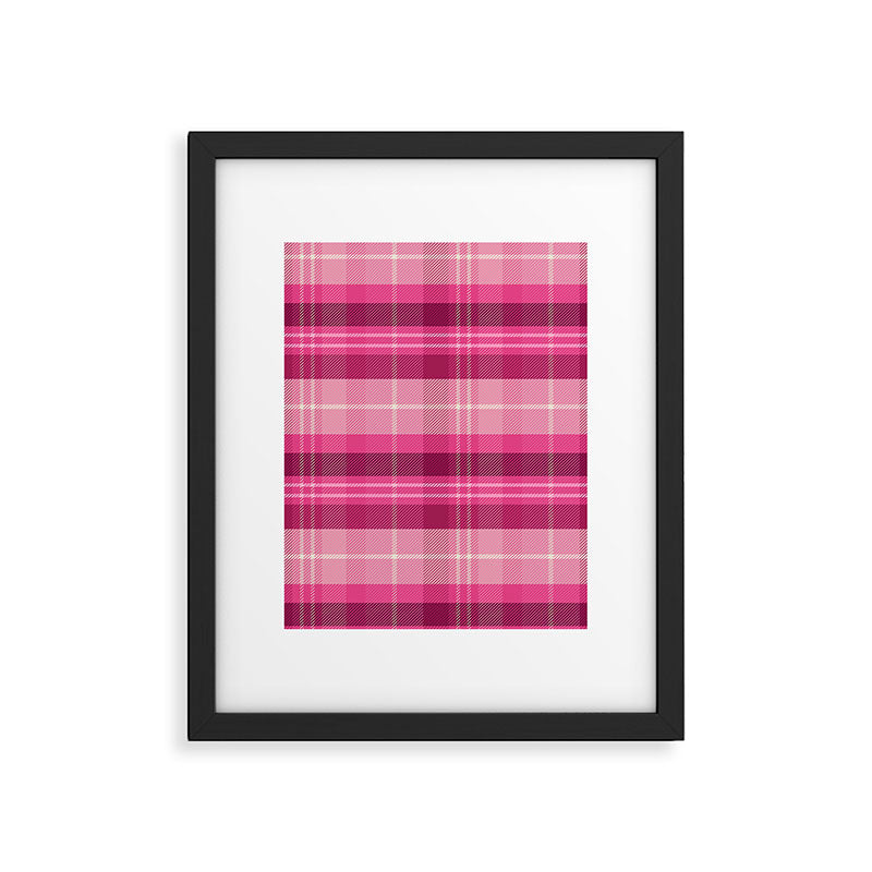 Tartan Plaid - Peppermint Pink Framed Art Print Gallery Image 6