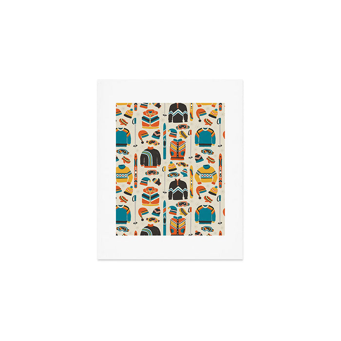 Vintage Skiwear Art Print Gallery Image 1