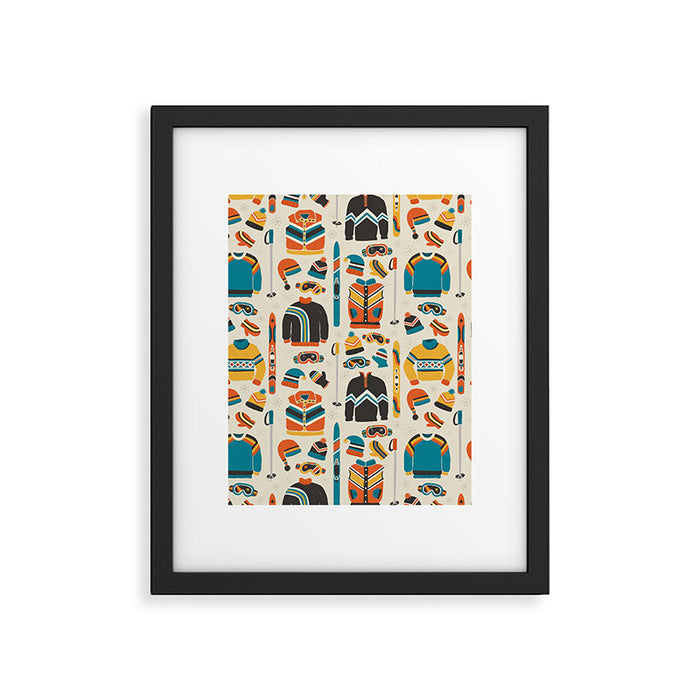 Vintage Skiwear Framed Art Print Gallery Image 1
