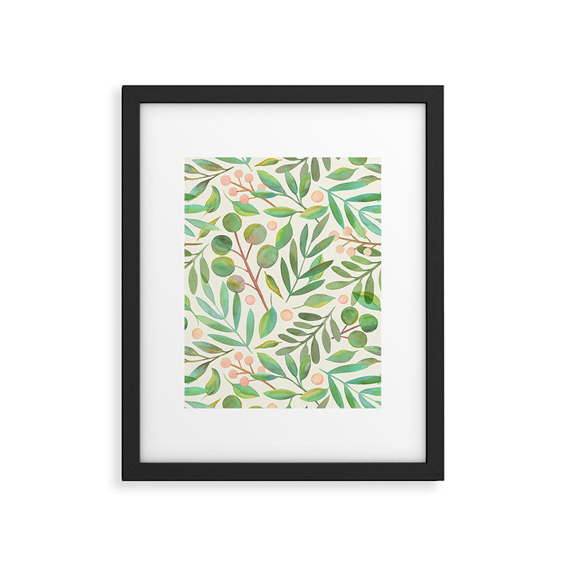 Watercolor Leaves I Framed Art Print Gallery Image 6