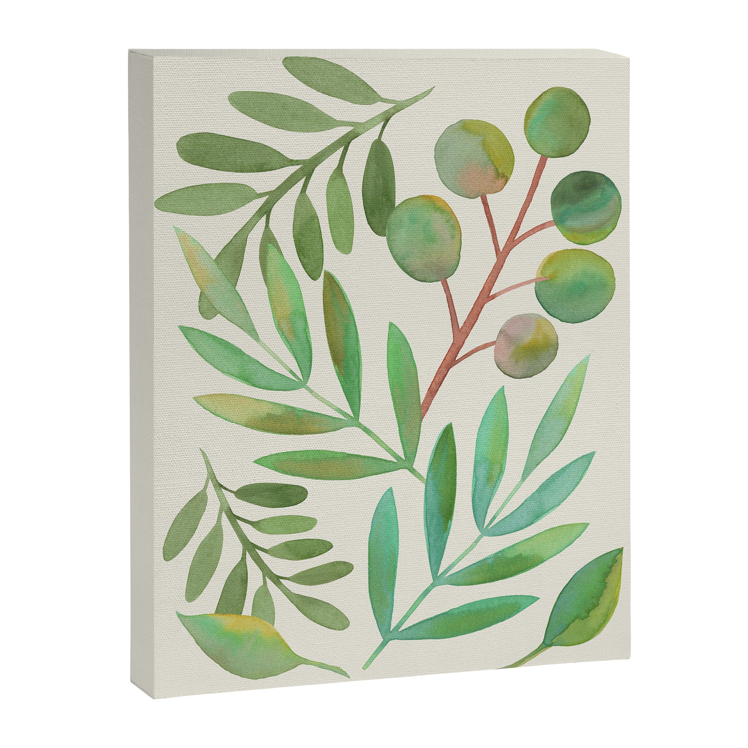 Watercolor Leaves II Canvas Print Gallery Image 8