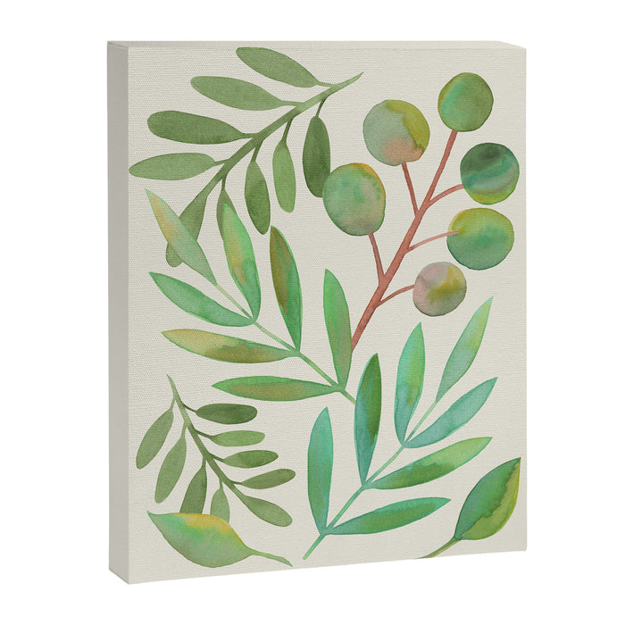 Watercolor Leaves II Canvas Print Gallery Image 1