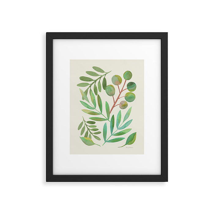 Watercolor Leaves II Framed Art Print Gallery Image 1