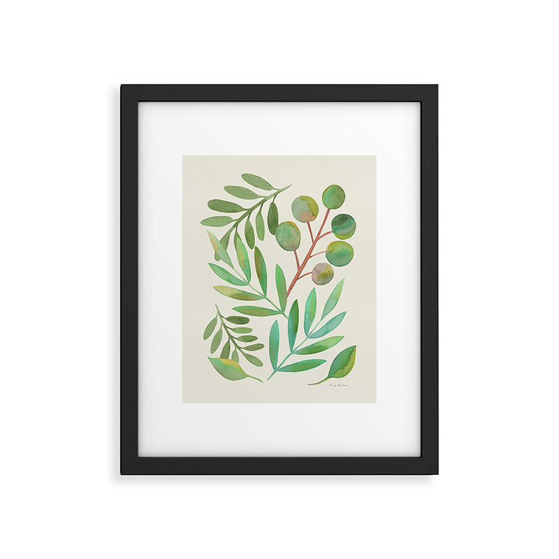 Watercolor Leaves II Framed Art Print Gallery Image 6