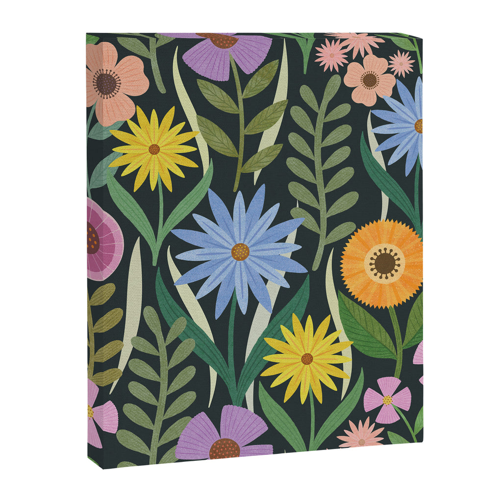 Wildflower Garden - Dark Canvas Print Gallery Image 8