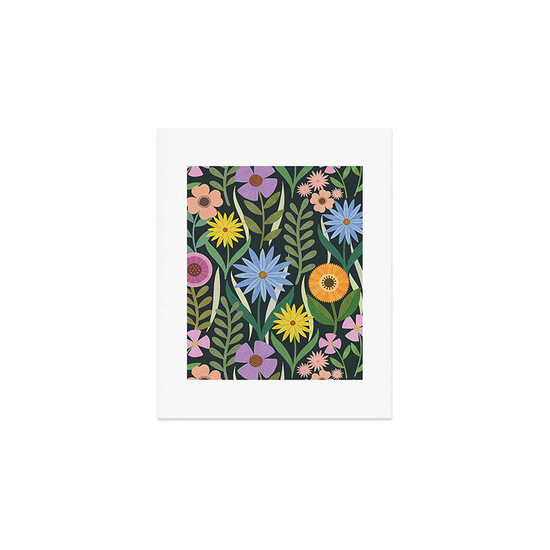 Wildflower Garden - Dark Art Print Gallery Image 1