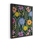 Wildflower Garden - Dark Framed Canvas Print Gallery Image 2