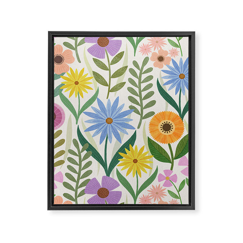 Wildflower Garden - Light Framed Canvas Print Gallery Image 6