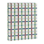 Windowpane Plaid Blue Green on Cream Canvas Print Gallery Image 8