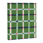 Windowpane Plaid Blue Pink on Green Canvas Print Gallery Image 8