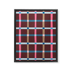 Windowpane Plaid Burgundy Framed Canvas Print Gallery Image 8