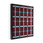 Windowpane Plaid Burgundy Framed Canvas Print Gallery Image 2