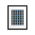 Windowpane Plaid Multicolor on Dark Blue Framed Art Print Gallery Image 6