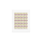 Windowpane Plaid - Olive Green and Burgundy Art Print Gallery Image 1
